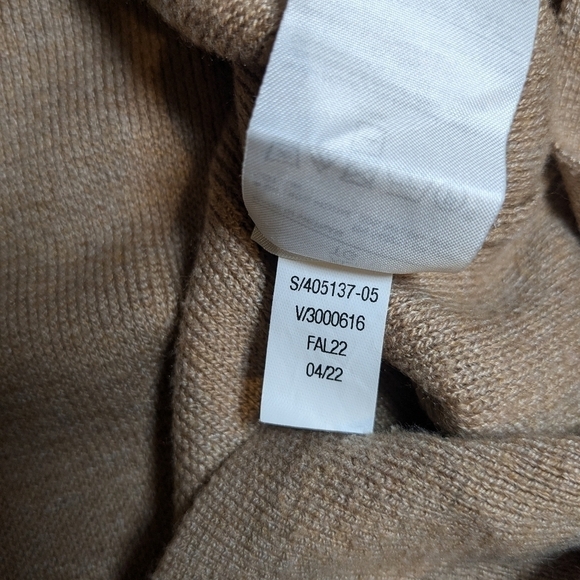 Banana Republic Men's Camel High-Low Crewneck Pocket Pullover Sweater Comfort - Picture 9 of 10